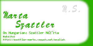 marta szattler business card